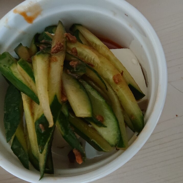 麻婆のもとで簡単きゅうりと豆腐のサラダ レシピ 作り方 By 膝小僧 楽天レシピ 麻婆のもとで簡単きゅうりと豆腐のサラダ レシピ 作り方 By 膝小僧 楽天レシピ